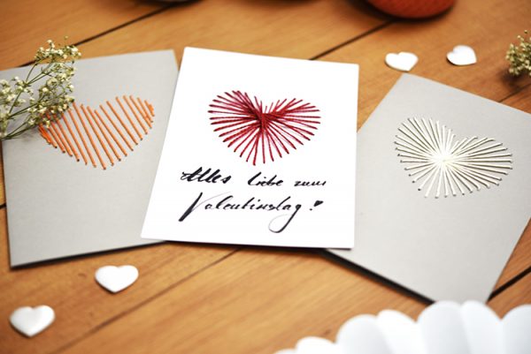 Diy • Sticken • Karten Zum Valentinstag Selber Machen • Anleitung 4758